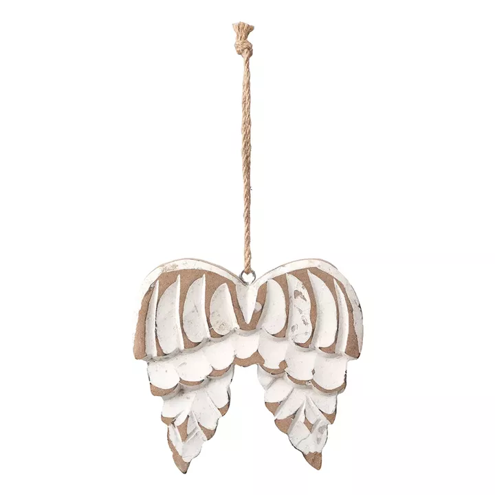 Beauty Home Ξύλινο Φτερά Αγγέλου  Αντικέ 13 cm