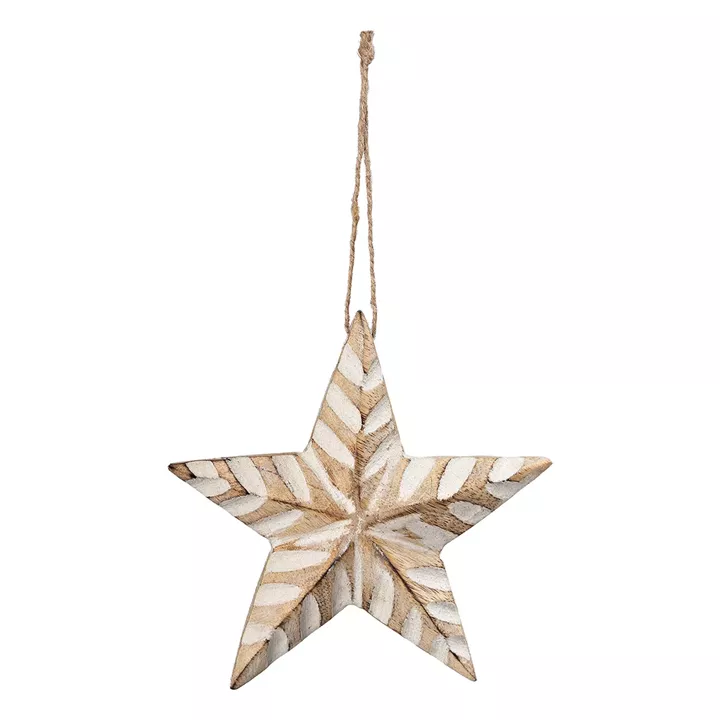 Beauty Home Ξύλινο Αστέρι  Σκαλιστό 13 cm