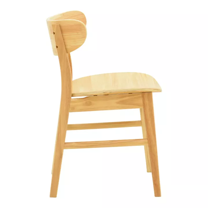 Lumnia chair pakoworld rubberwood in natural shade 46x50x76cm