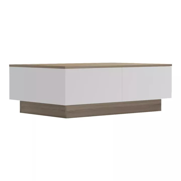 Coffee table Winey pakoworld in sonoma-white color 90x60x31.5cm