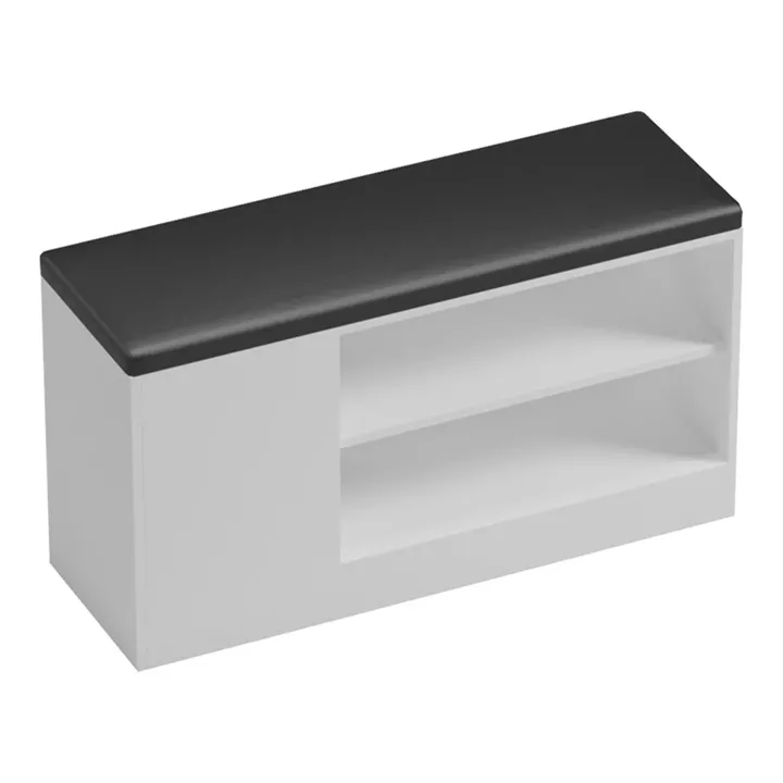 Shoe cabinet-stool Deboule pakoworld for 8 shoe pairs in white-black color 90x30x46cm