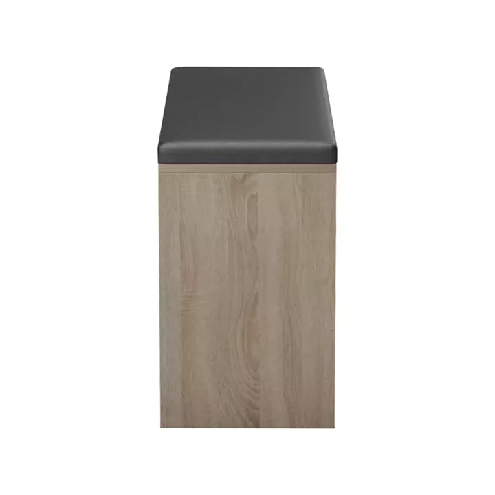 Shoe cabinet-stool Deboule pakoworld for 8 shoe pairs in sonoma-black color 90x30x46cm