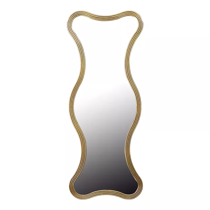 Mirror Boulen Inart wood in gold color 51x2x126cm