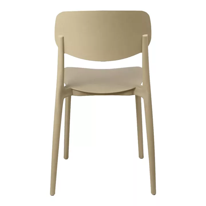 Καρέκλα Berdian pakoworld στοιβαζόμενη pp σε cappuccino απόχρωση 38x49x79εκ