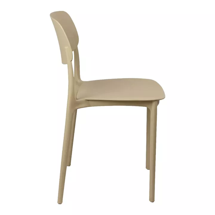 Καρέκλα Berdian pakoworld στοιβαζόμενη pp σε cappuccino απόχρωση 38x49x79εκ