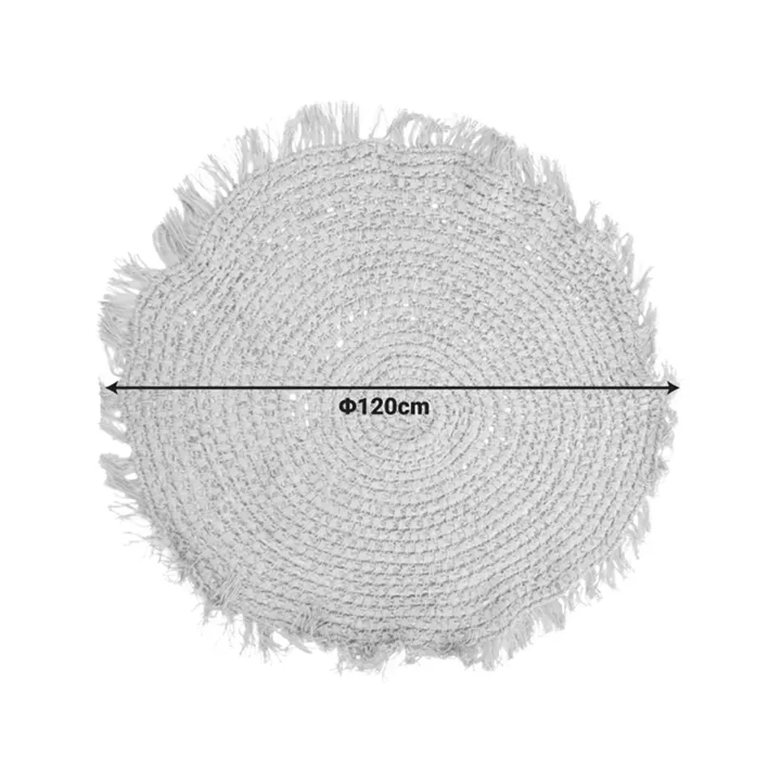 Mibre Inart jute rug in natural shade D120x1cm