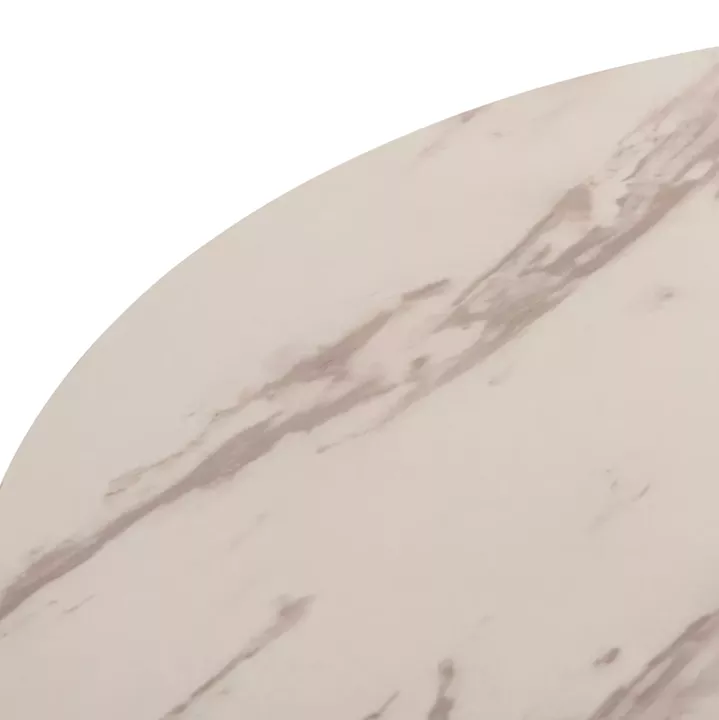 ΤΡΑΠΕΖΙ ΤΡΑΠΕΖΑΡΙΑΣ ROLLO HM9421.11 ΣΤΡΟΓΓΥΛΟ WHITE MARBLE Φ90x74Υεκ.