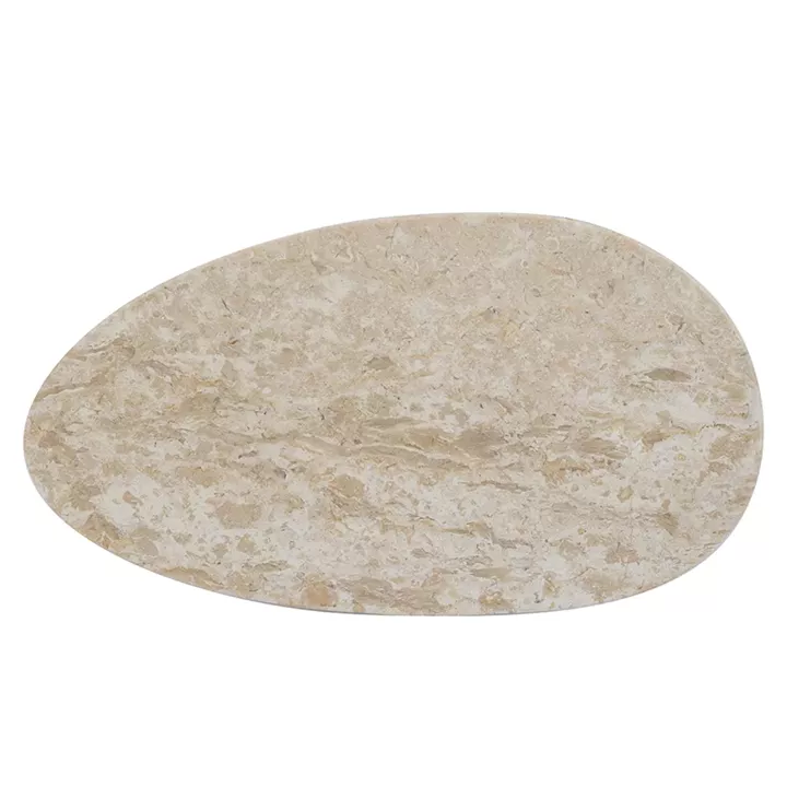 Artekko Marble Μπεζ Μαρμάρινη Πιατέλα (30x17x1)cm