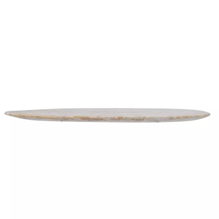 Artekko Marble Μπεζ Μαρμάρινη Πιατέλα (30x17x1)cm