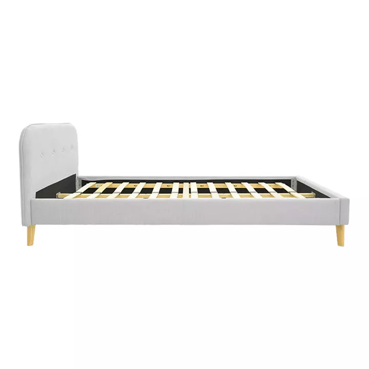 LumiLux pakoworld bed grey fabric, 100x200cm