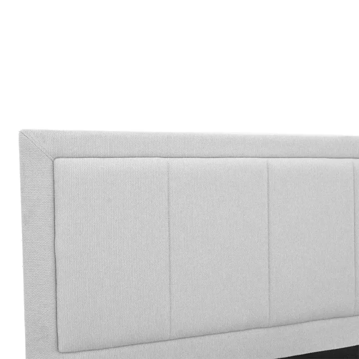 Huga pakoworld bed with storage space, grey fabric 120x200cm
