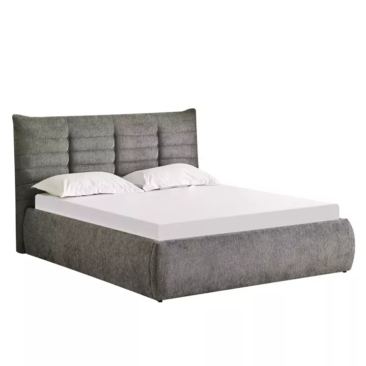 DOUBLE BED SANDRA HM732.01 GREY FABRIC & STORAGE SPACE--FOR MATTRESS 160x200cm.