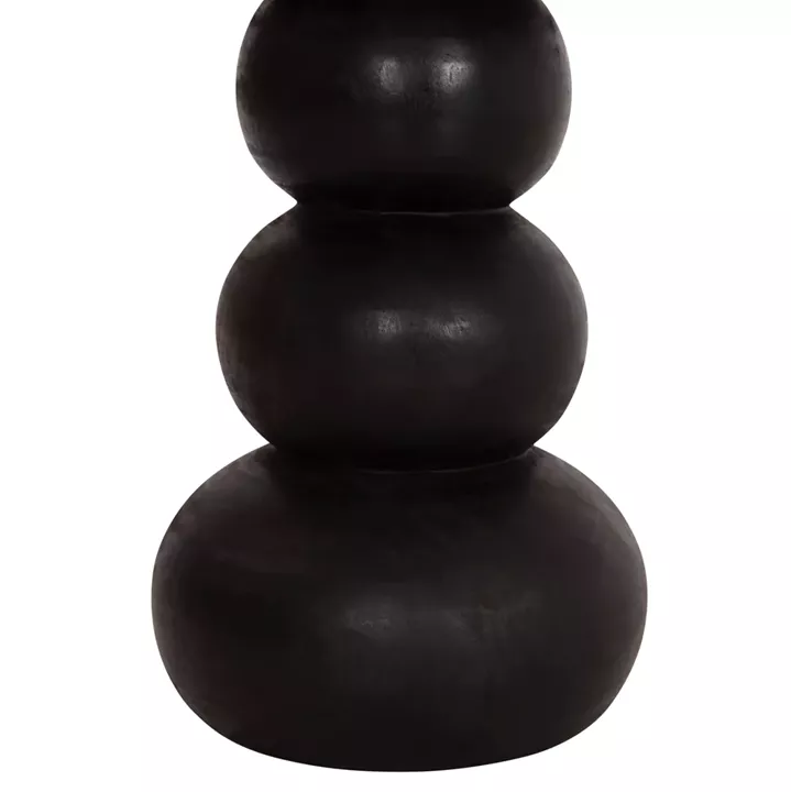 SIDE TABLE ROUND JACKY HM9890 SUAR WOOD IN NATURAL & BLACK Φ40x45.5Hcm.