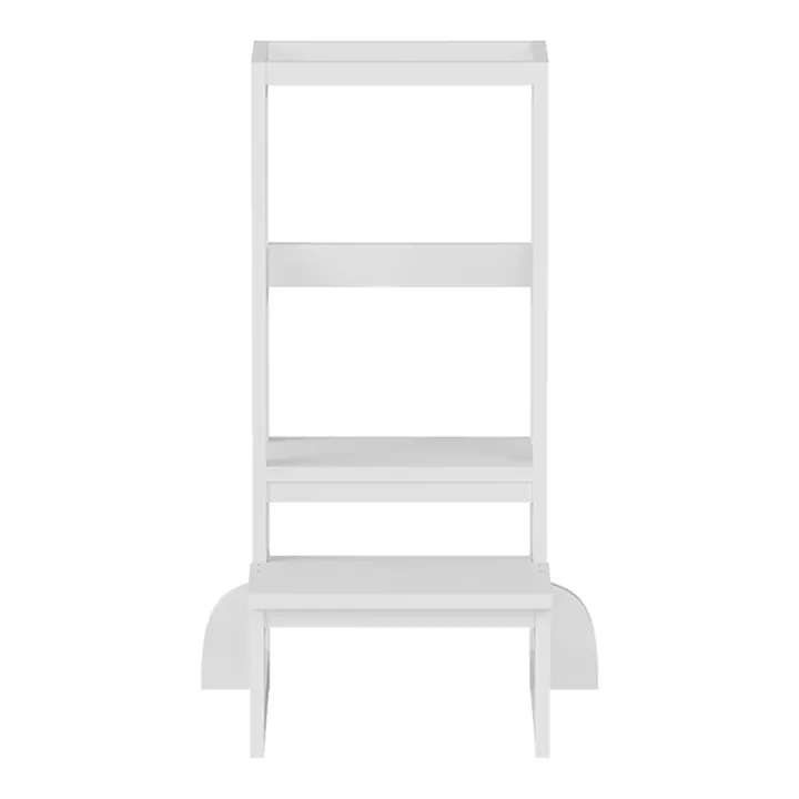 Learning tower for children Chiquel pakoworld Montessori-style wood in white color 45.7x51x90cm