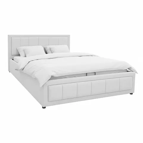 Huga pakoworld bed with storage space, fabric grey 160x200cm