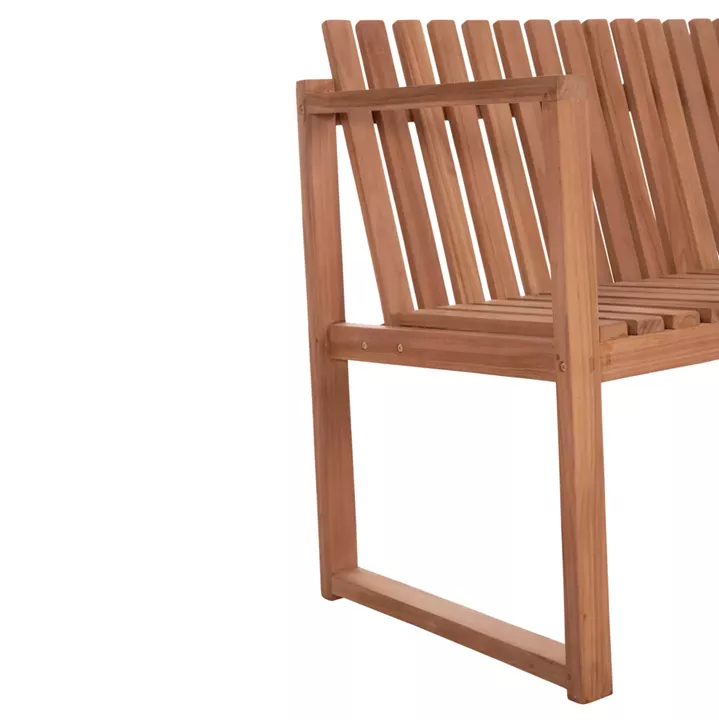 OUTDOOR BENCH 2-SEATER VED HM18124 TEAK WOOD IN NATURAL COLOR 130x60x86Hcm.