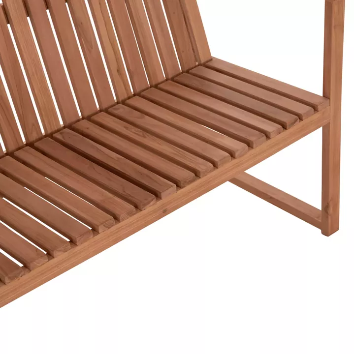 OUTDOOR BENCH 2-SEATER VED HM18124 TEAK WOOD IN NATURAL COLOR 130x60x86Hcm.