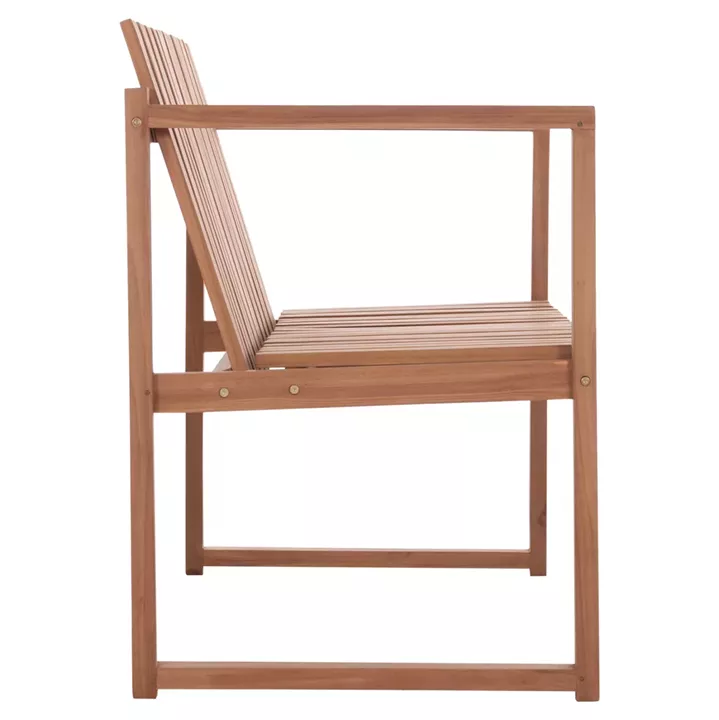 OUTDOOR BENCH 2-SEATER VED HM18124 TEAK WOOD IN NATURAL COLOR 130x60x86Hcm.