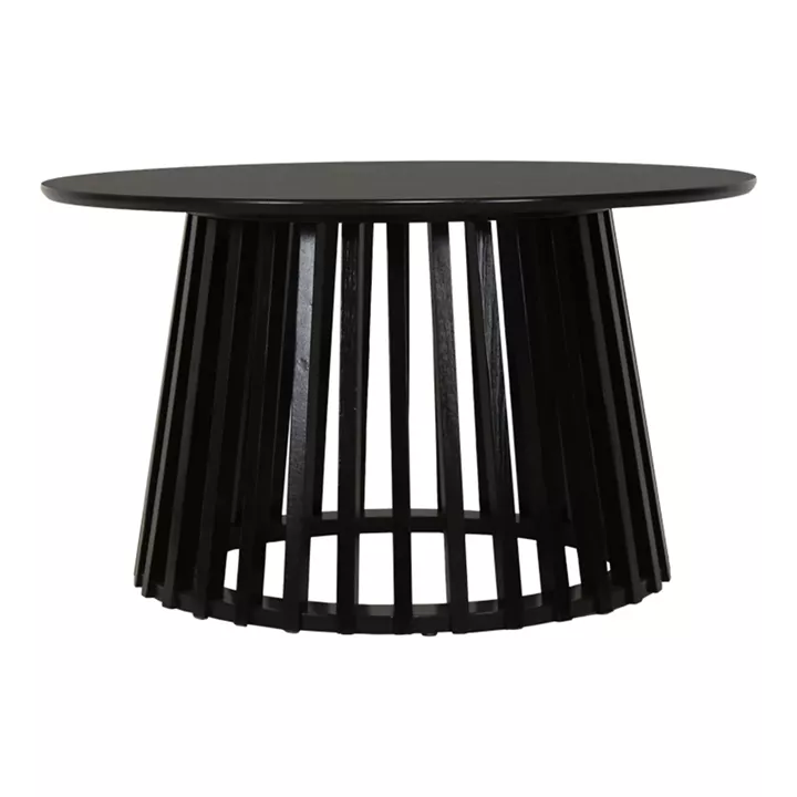 Τραπέζι σαλονιού Domonic pakoworld mdf σε μαύρη απόχρωση Φ80x45εκ