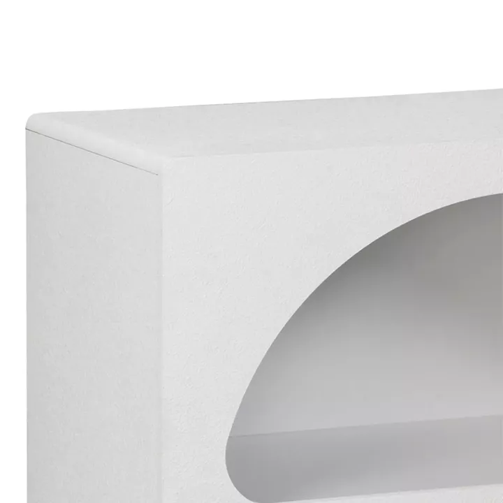 Βιβλιοθήκη-ραφιέρα Emersi pakoworld mdf σε λευκή απόχρωση 70x35x100εκ