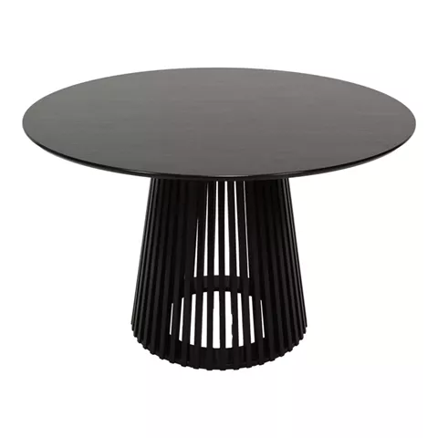 Dining table Domonic pakoworld mdf in black color D120x75cm
