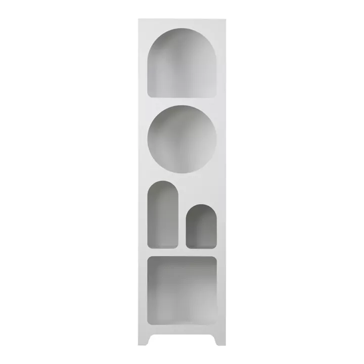 Βιβλιοθήκη Emersi pakoworld mdf σε λευκή απόχρωση 48x35x180εκ