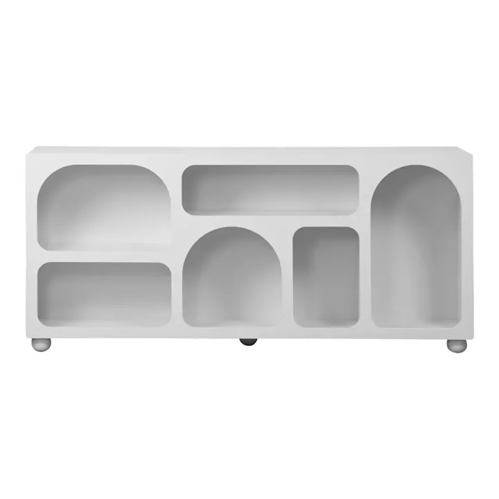 Μπουφές Emersi pakoworld με ράφια mdf σε λευκή απόχρωση 164x34x76εκ