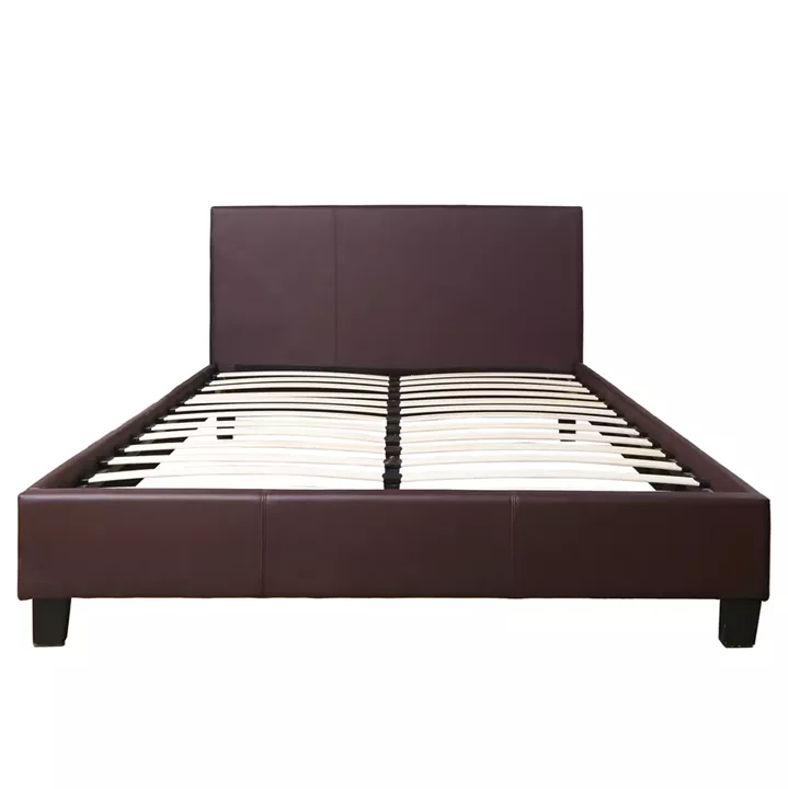ΚΡΕΒΑΤΙ ΜΕ ΣΤΡΩΜΑ BECCA HM21283.02 ΚΑΦΕ PU--ΓΙΑ 150x200εκ