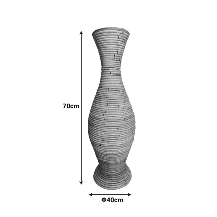 Vase Virnia Inart pe rattan in natural color D40x70cm