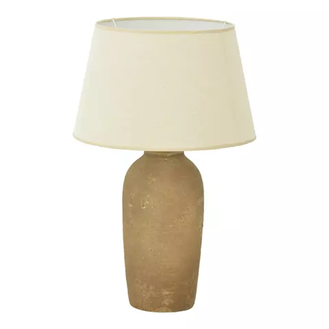 Επιτραπέζιο φωτιστικό Barout Inart Ε27 κεραμικό σε γκρι antique- μπεζ απόχρωση Φ40x62εκ