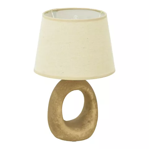 Επιτραπέζιο φωτιστικό Collie Inart Ε14 κεραμικό σε γκρι antique-μπεζ απόχρωση Φ18x29εκ