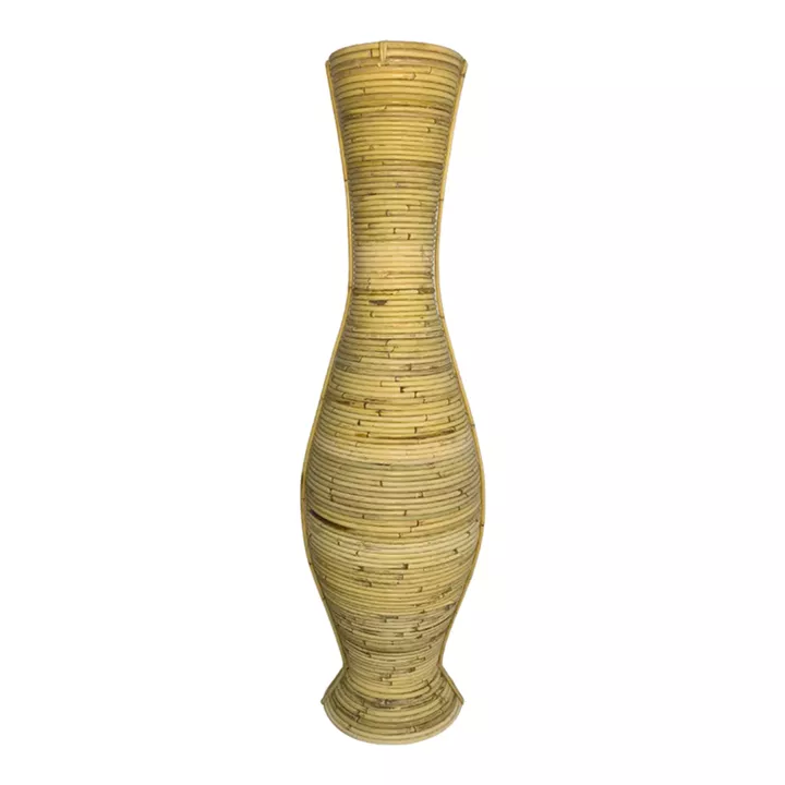 Βάζο Virnia Inart pe rattan σε φυσική απόχρωση Φ40x100εκ