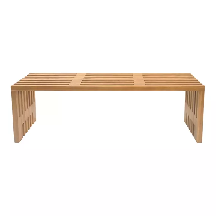 Bench Zen pakoworld teak wood in natural color 140x35x48cm