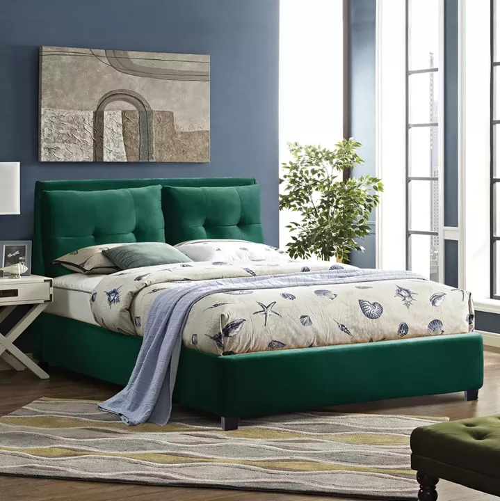 ΚΡΕΒΑΤΙ ΜΕ ΣΤΡΩΜΑ BILLIE HM21284.06 ΚΥΠΑΡΙΣΣΙ ΒΕΛΟΥΔΟ--ΓΙΑ 160x200εκ