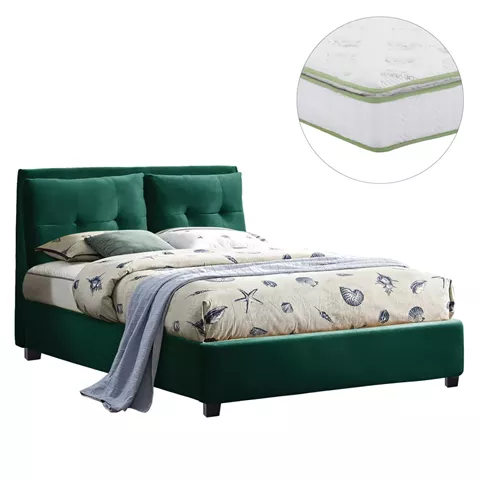 ΚΡΕΒΑΤΙ ΜΕ ΣΤΡΩΜΑ BILLIE HM21284.06 ΚΥΠΑΡΙΣΣΙ ΒΕΛΟΥΔΟ--ΓΙΑ 160x200εκ