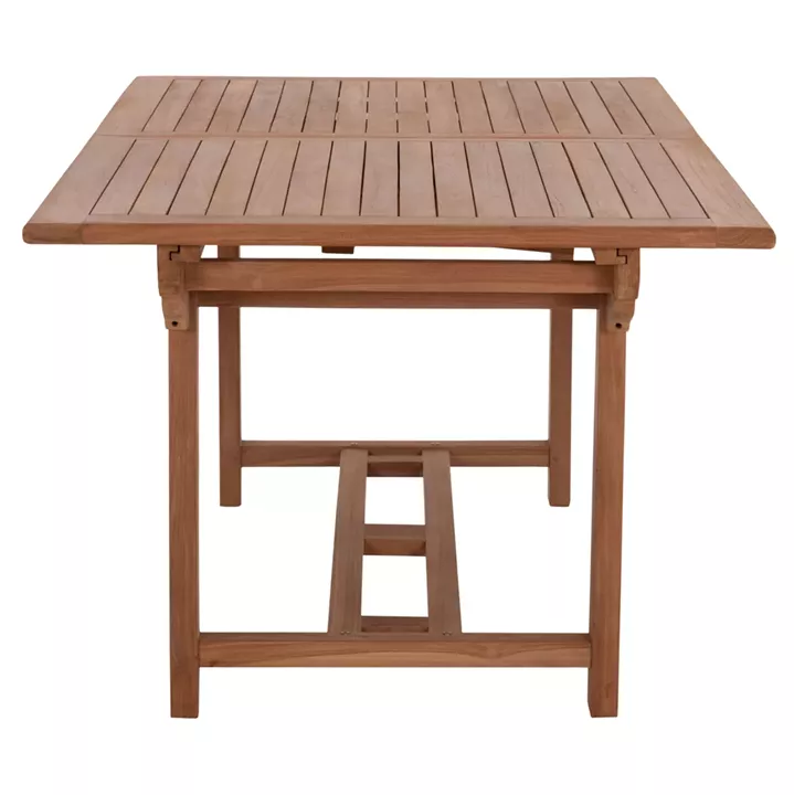 DINING TABLE EXTENDABLE CRANDER HM6376 TEAK WOOD IN NATURAL COLOR 180-240x100x76Hcm.