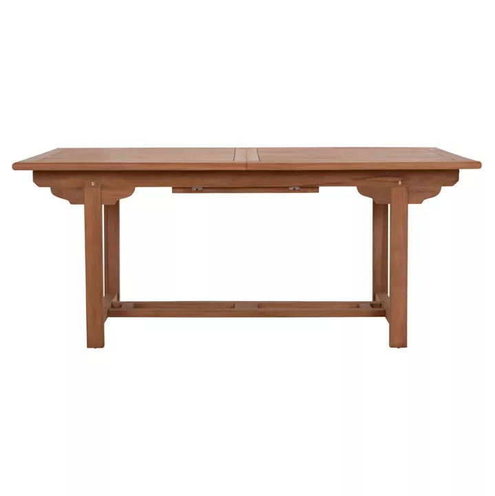 DINING TABLE EXTENDABLE CRANDER HM6376 TEAK WOOD IN NATURAL COLOR 180-240x100x76Hcm.