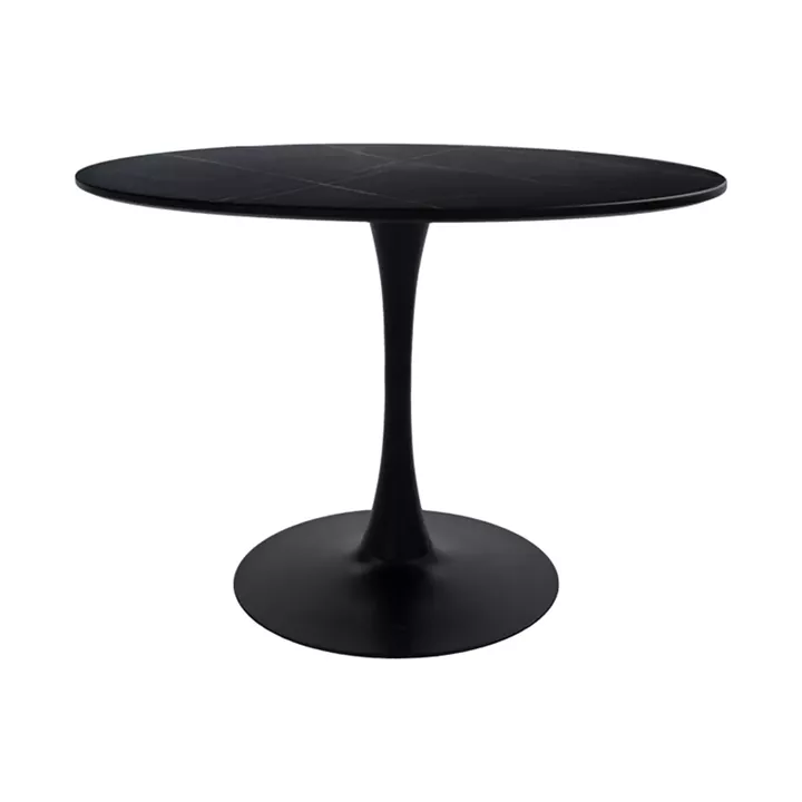 Dining table Balou-Noor pakoworld set of 5 MDF black-fabric black D100x73cm