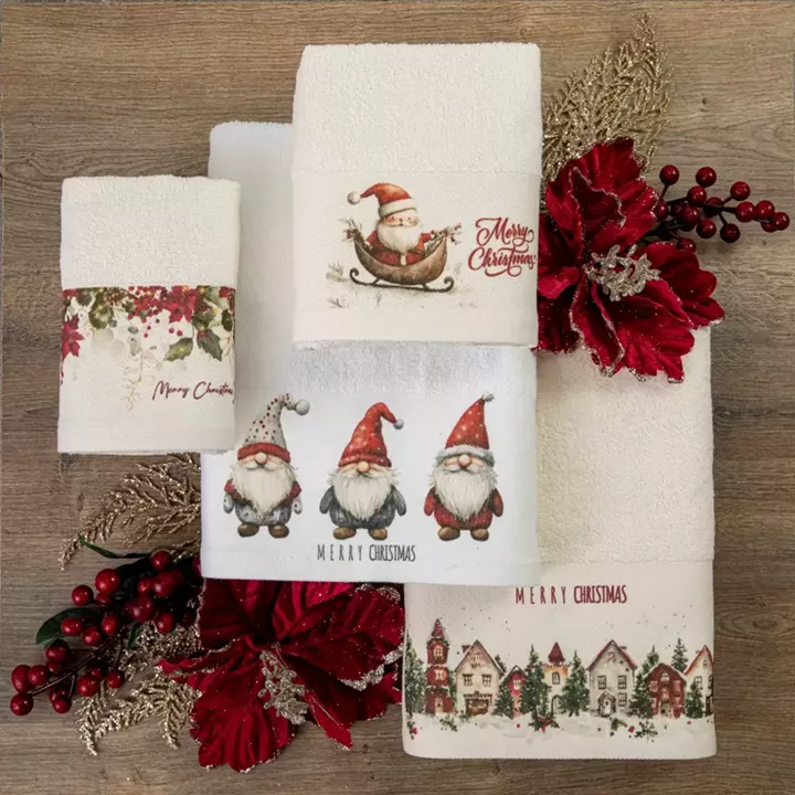 Πετσέτες Χριστουγεννιάτικες Σετ 2ΤΜΧ Festive Gnomes
