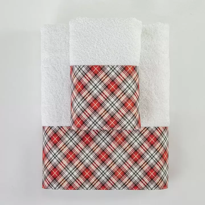 Πετσέτες Χριστουγεννιάτικες Σετ 2ΤΜΧ Tartan