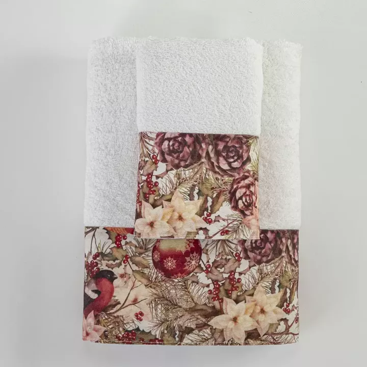 Πετσέτες Χριστουγεννιάτικες Σετ 2ΤΜΧ Robin