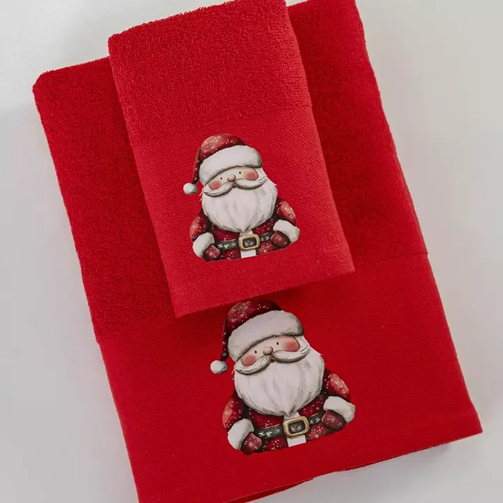 Πετσέτες Χριστουγεννιάτικες Σετ 2ΤΜΧ Hohoho