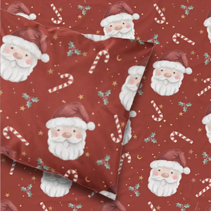 Σεντόνι Χριστουγεννιάτικο Άγιος Βασίλης Διπλό