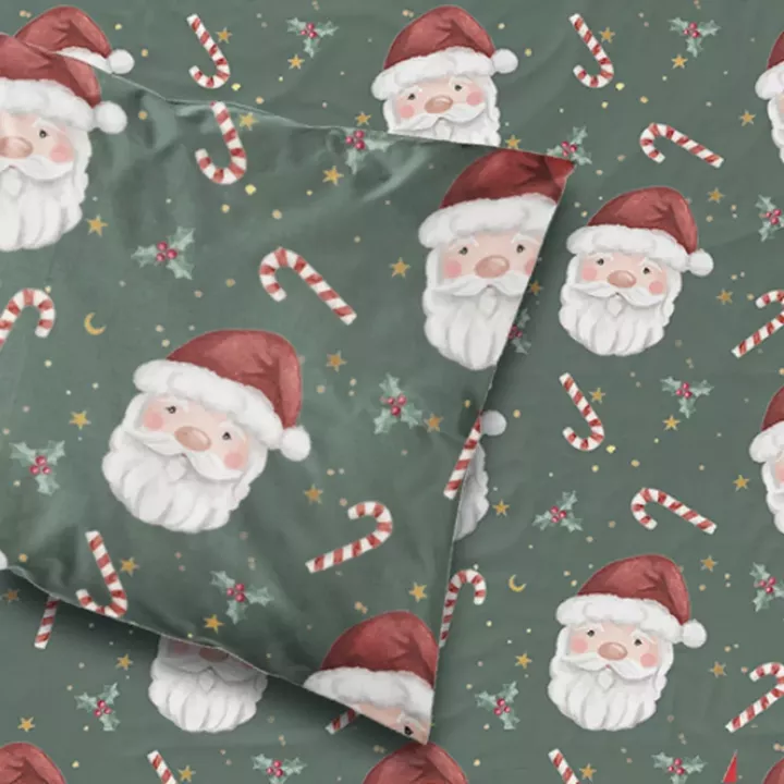 Σεντόνι Σετ 2ΤΜΧ Χριστουγεννιάτικο Άγιος Βασίλης Μονό