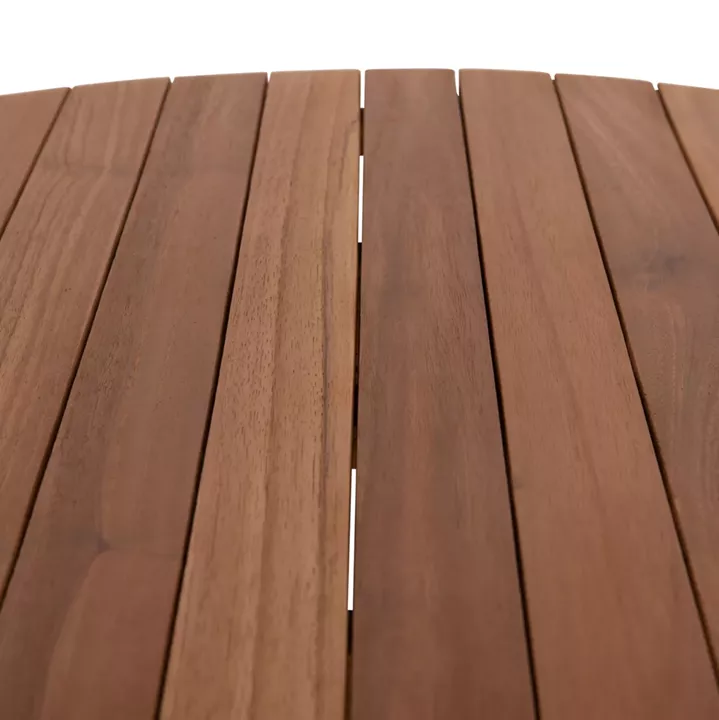 DINING TABLE ROUND DANTE HM6379 TEAK WOOD Φ80x75Hcm.