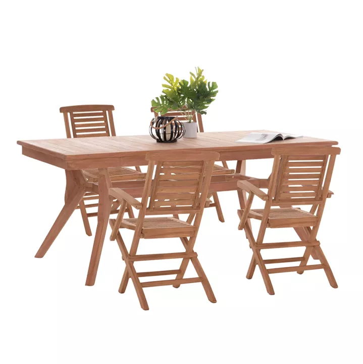 ΣΕΤ ΤΡΑΠΕΖΑΡΙΑΣ WONDER HM21290 ΤΡΑΠΕΖΙ & 4 ΠΟΛΥΘΡΟΝΕΣ ΠΤΥΣΣΟΜΕΝΕΣ-ΤΕΑΚ