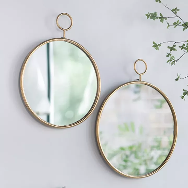 Artekko Mirror Καθρέπτης Τοίχου Μέταλλο Γυαλί Χρυσό (67x4.5x82)cm