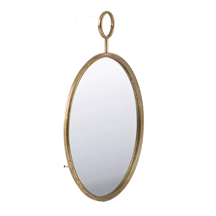 Artekko Mirror Χρυσός Μεταλλικός Καθρέπτης Τοίχου (57x4.5x72)cm