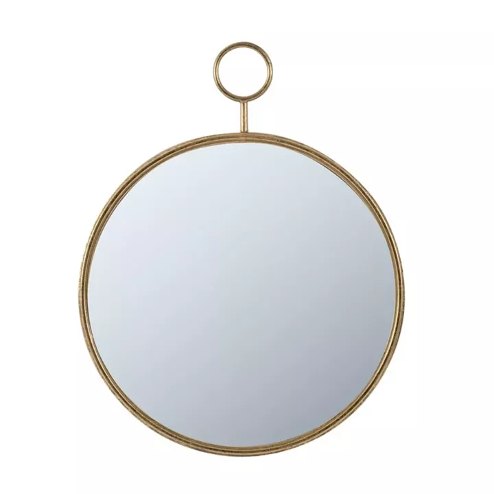 Artekko Mirror Χρυσός Μεταλλικός Καθρέπτης Τοίχου (57x4.5x72)cm