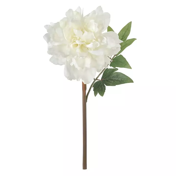 Artekko Faux Λευκή Τεχνητή Πλαστική Παιώνια (20.3x12.7x35.6)cm